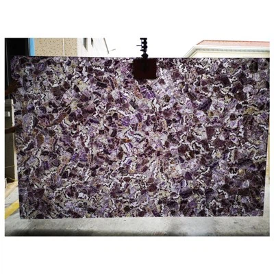 Placă de piatră prețioasă de agat violet
